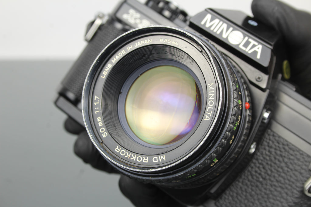 Minolta X-300 + objectif MD Rokkor 50mm 1:1.7 55mm
