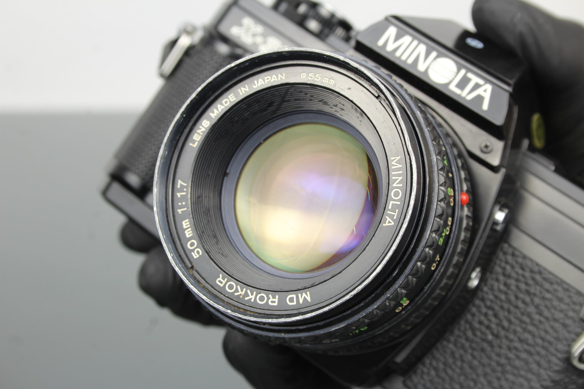 Minolta X-300 + objectif MD Rokkor 50mm 1:1.7 55mm