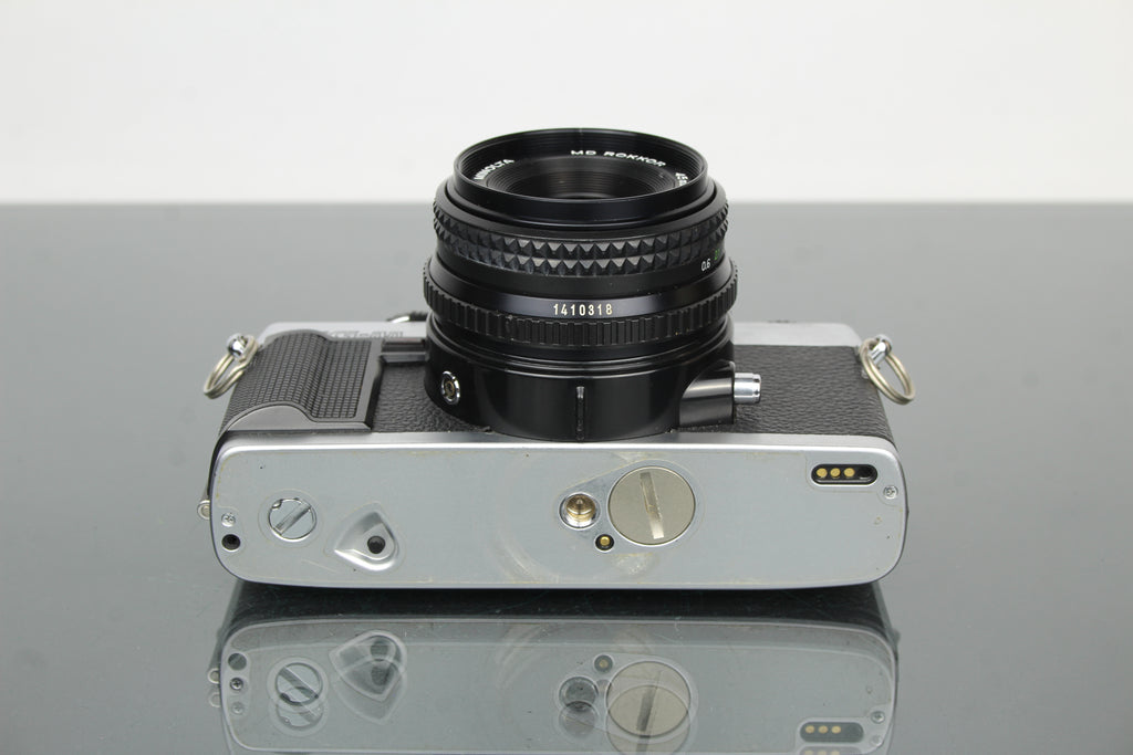 Minolta XG-M + objectif Minolta MD Rokkor 45mm 1:2