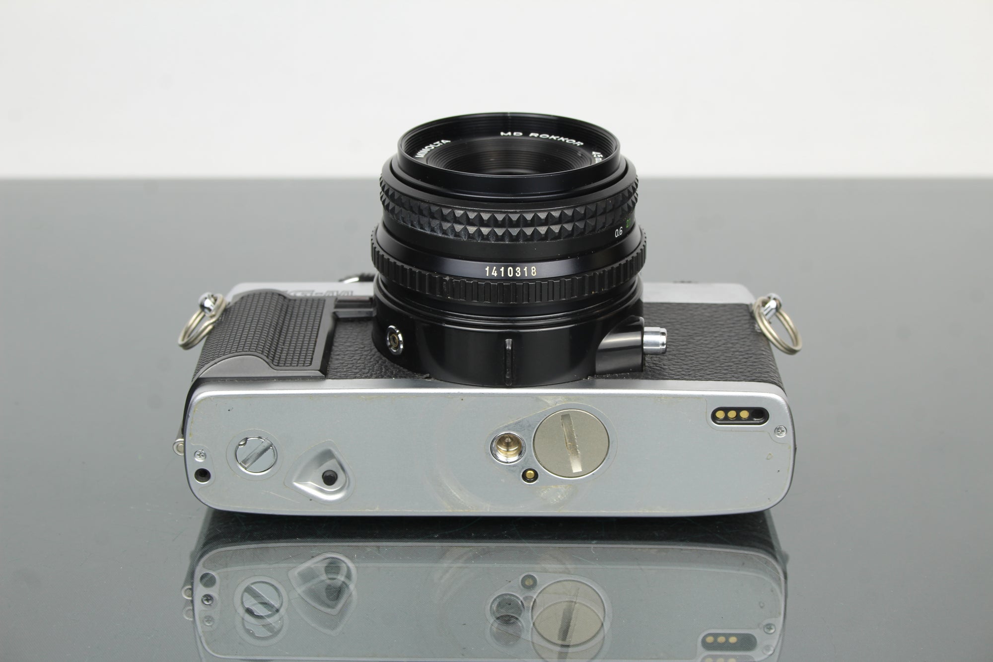Minolta XG-M + objectif Minolta MD Rokkor 45mm 1:2