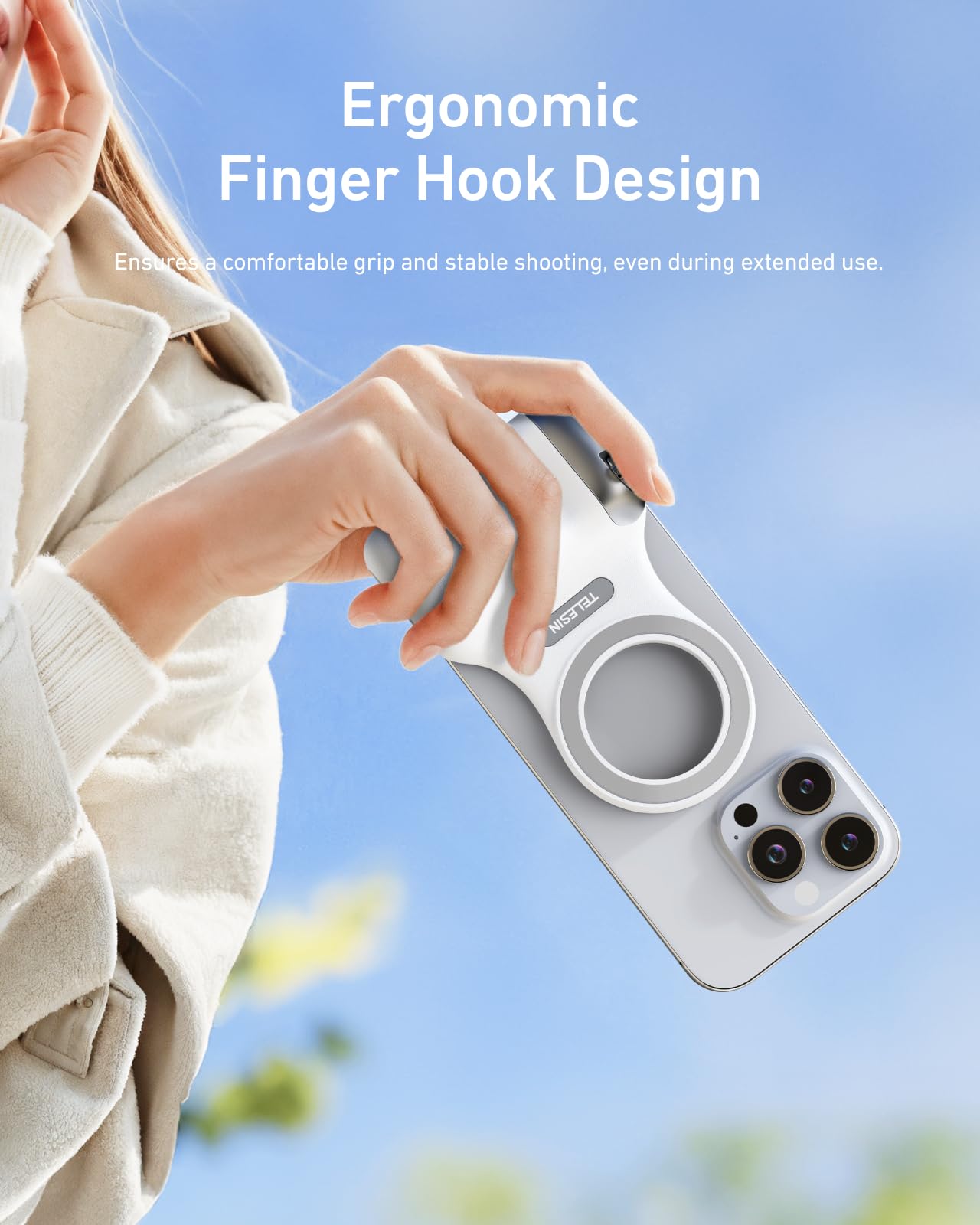 TELESIN Fun Shot MagSafe Phone grip + Fill light